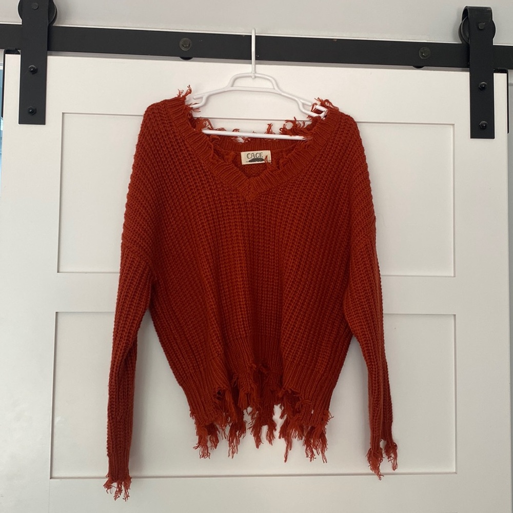 Orange Knit Sweater